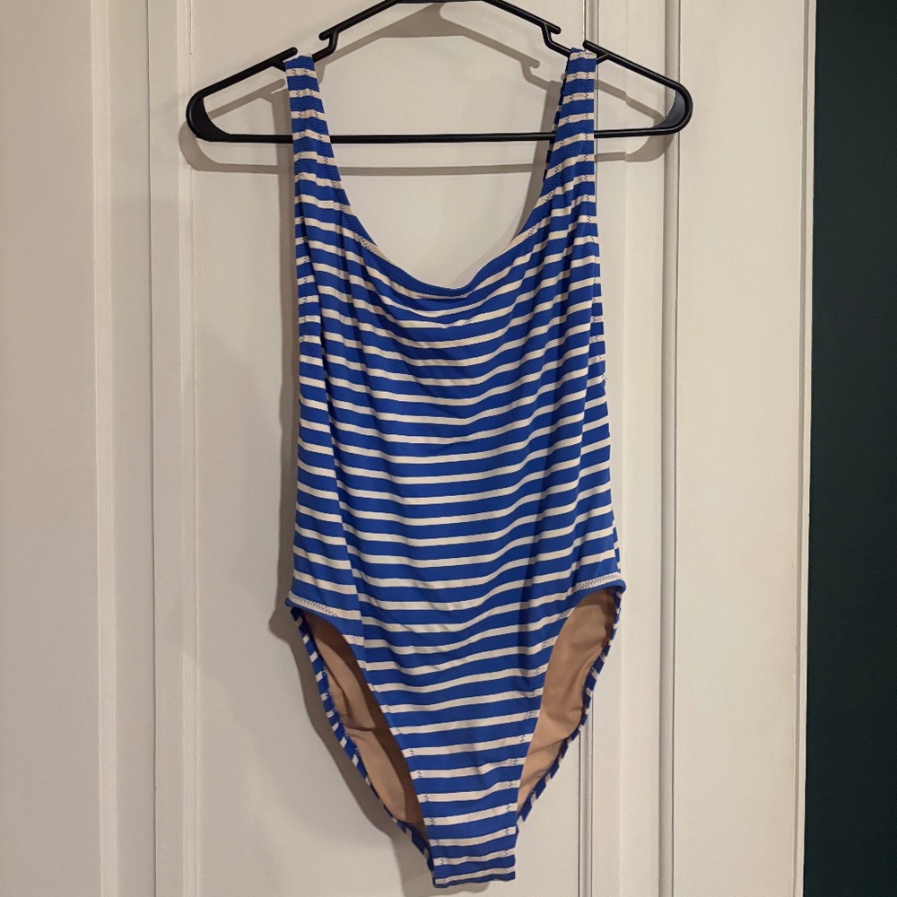 J.Crew striped one piece swimsuit